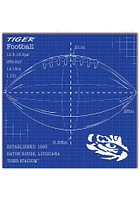 LSU Tigers Ball Blueprint Sign - Purple