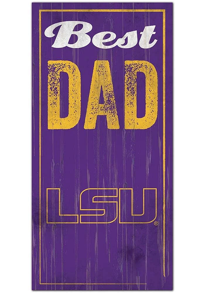 LSU Tigers Best Dad Sign - Purple