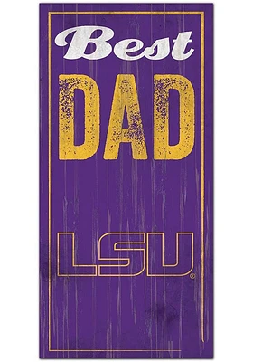 LSU Tigers Best Dad Sign - Purple