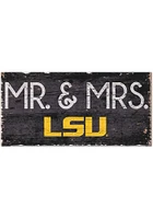 LSU Tigers Mr and Mrs Sign - Purple