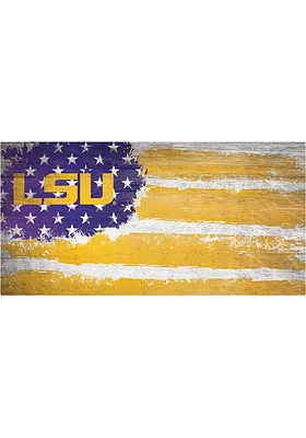 LSU Tigers Flag 6x12 Sign - Purple