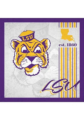 LSU Tigers Album Sign - Purple