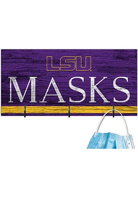 LSU Tigers Team Color Mask Holder Sign - Purple