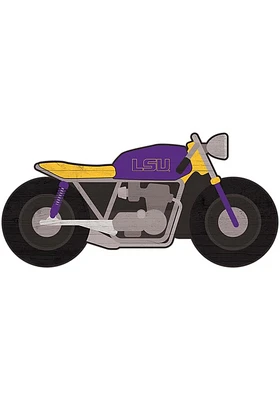 LSU Tigers Motorcycle Cutout Sign - Purple