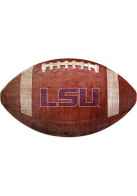 LSU Tigers Baseball Shaped Sign - Purple