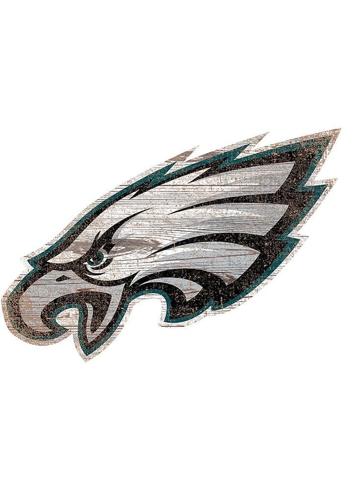 Philadelphia Eagles 8 In Dye Cut Logo Sign - White