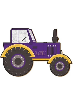 LSU Tigers Tractor Cutout Sign - Purple