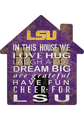 LSU Tigers 12 inch House Sign - Purple