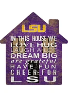 LSU Tigers 12 inch House Sign - Purple