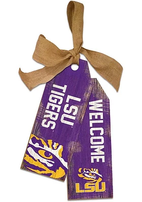 LSU Tigers Team Tags Sign - Purple