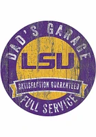 LSU Tigers Dads Garage Sign - Purple