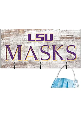 LSU Tigers Mask Holder Sign - Purple