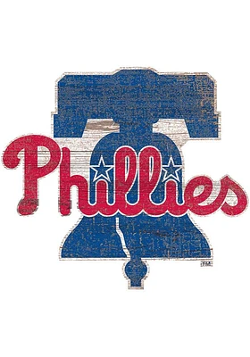 Philadelphia Phillies 8 In Dye Cut Logo Sign - Blue
