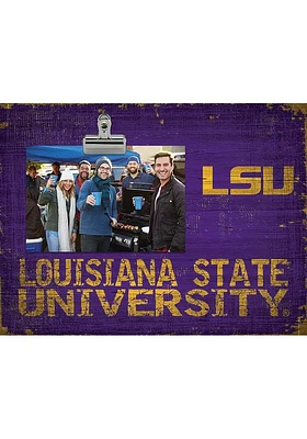 LSU Tigers Team Clip Picture Frame - Purple