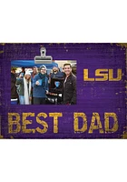 LSU Tigers Best Dad Clip Picture Frame - Purple