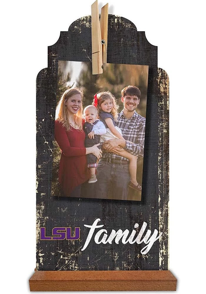 LSU Tigers Family Clothespin Sign - Purple