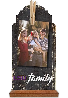 LSU Tigers Family Clothespin Sign - Purple