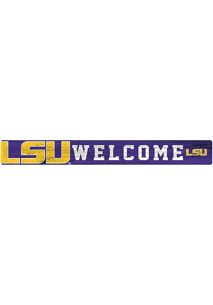 LSU Tigers Welcome Strip Sign - Purple