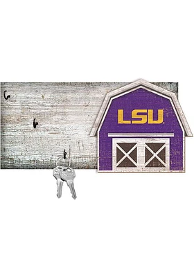 LSU Tigers Team Barn Key Holder Sign - Purple