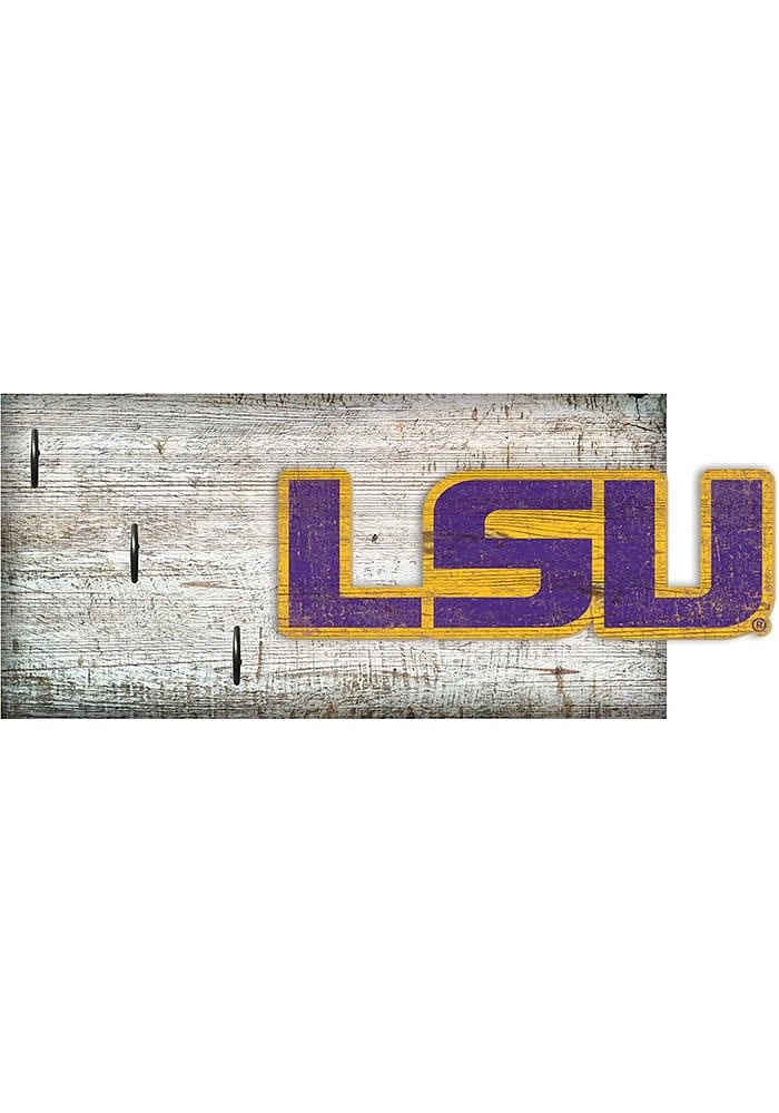 LSU Tigers Key Holder Sign - Purple