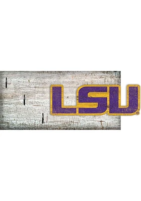 LSU Tigers Key Holder Sign - Purple