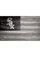 Chicago White Sox Distressed Flag 11x19 Sign - Black