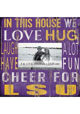 LSU Tigers In This House 10x10 Picture Frame - Purple