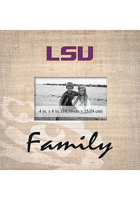 LSU Tigers Family Picture Picture Frame - Purple