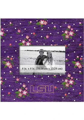 LSU Tigers Floral Picture Frame - Purple
