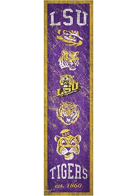 LSU Tigers Heritage Banner 6x24 Sign - Purple
