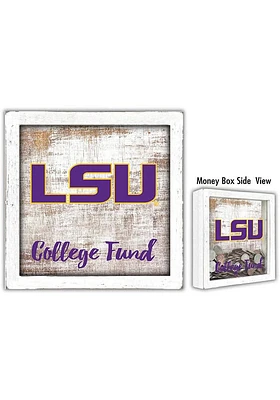 LSU Tigers College Fund Box Sign - Purple