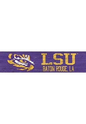 LSU Tigers 6x24 Sign - Purple