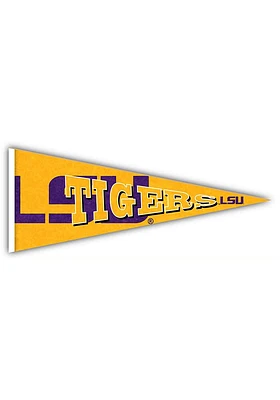 LSU Tigers Wood Pennant Sign - Purple