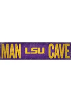 LSU Tigers Man Cave 6x24 Sign - Purple