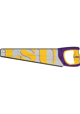 LSU Tigers Wood Handsaw Sign - Purple