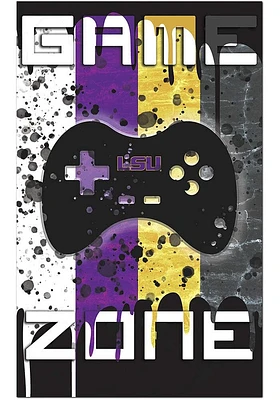 LSU Tigers Grunge Game Zone Sign - Purple