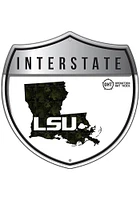 LSU Tigers 24in OHT Camo Interstate Sign - Purple