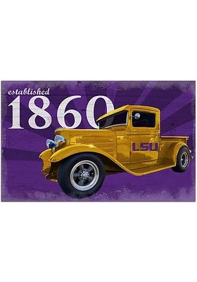 LSU Tigers Established Truck Sign - Purple