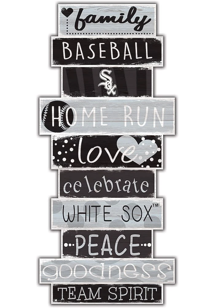 Chicago White Sox Celebrations Stack 24 Inch Sign - Black