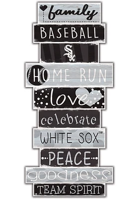 Chicago White Sox Celebrations Stack 24 Inch Sign - Black