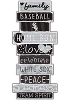 Chicago White Sox Celebrations Stack 24 Inch Sign - Black