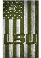 LSU Tigers 11x19 OHT Military Flag Sign - Purple