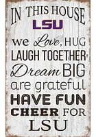 LSU Tigers In This House 11x19 Sign - Purple