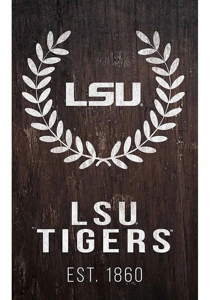 LSU Tigers Laurel Wreath Sign - Purple