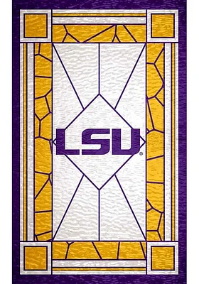 LSU Tigers Stained Glass Sign - Purple