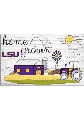 LSU Tigers Home Grown Sign - Purple