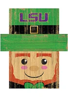 LSU Tigers Leprechaun Head Sign - Purple