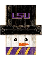 LSU Tigers Snowman Head Sign - Purple