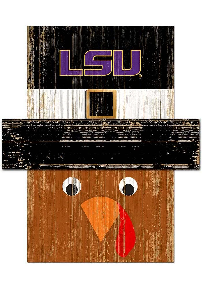 LSU Tigers Turkey Head Sign - Purple