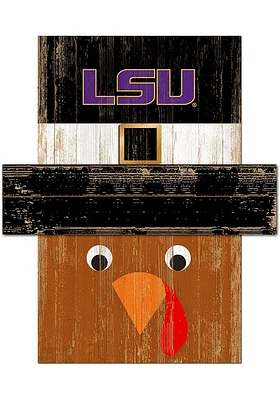 LSU Tigers Turkey Head Sign - Purple